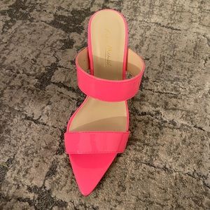 Comfy pink heels size 8.